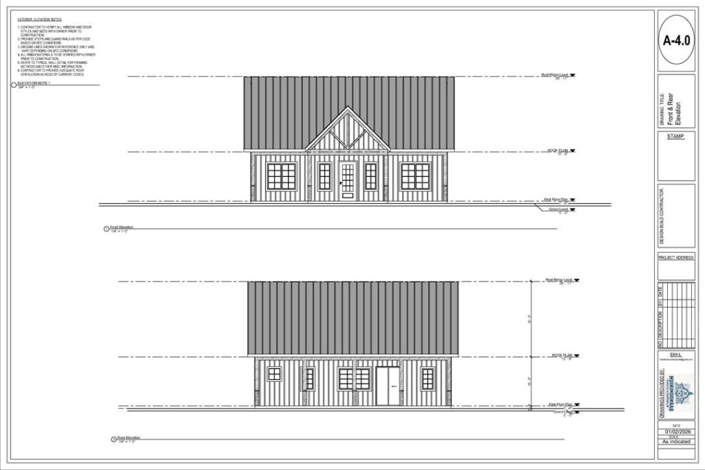 40x30 Barndominium Permit Set, 2 Bed 2 Bath