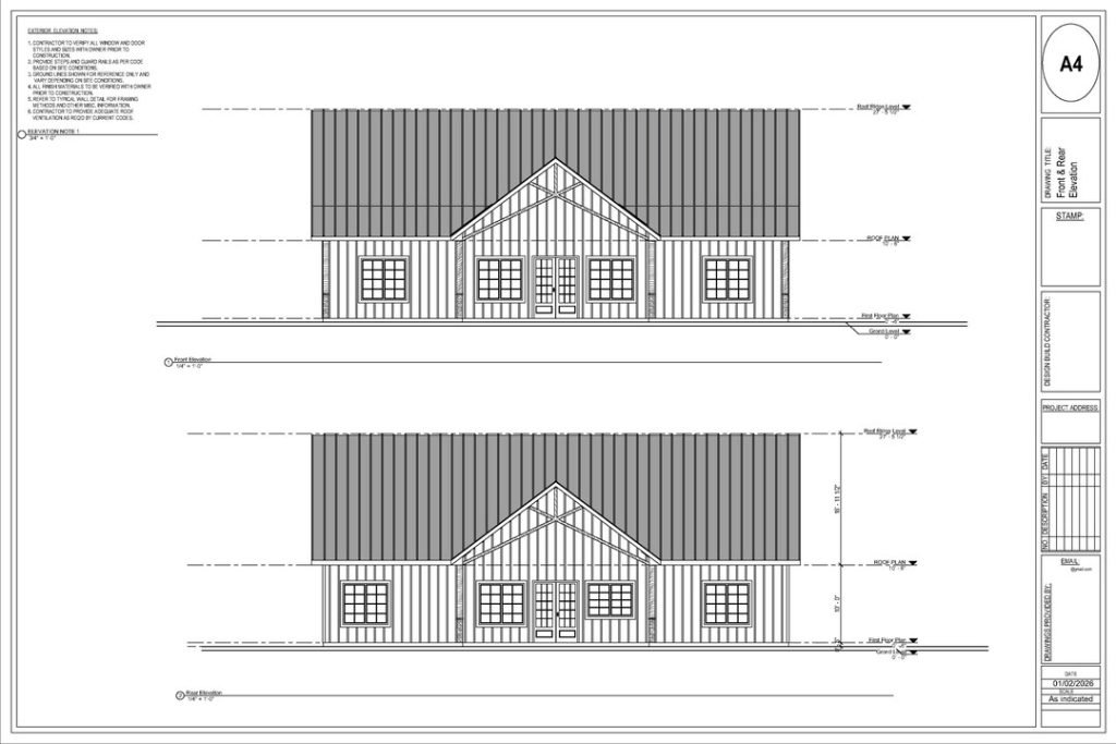 40x60 Barndominium Permit Set, 3 Bed 3 Bath
