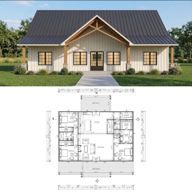 40x60 Barndominium Permit Set, 3 Bed 3 Bath