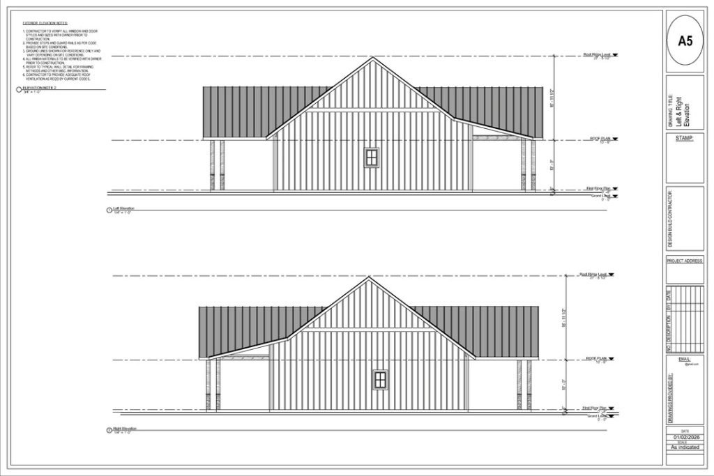 40x60 Barndominium Permit Set, 3 Bed 3 Bath