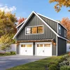 Two-Car ADU Garage Loft, 26x26 view 1