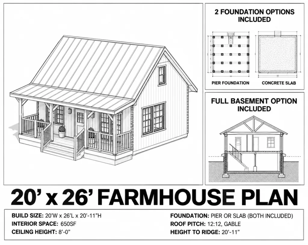 Farmhouse Cabin, 20x26