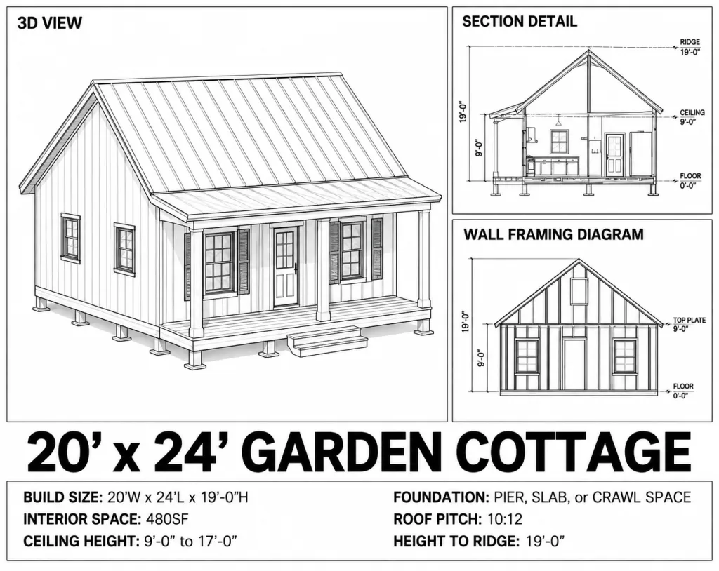Budget Cabin, 20x24