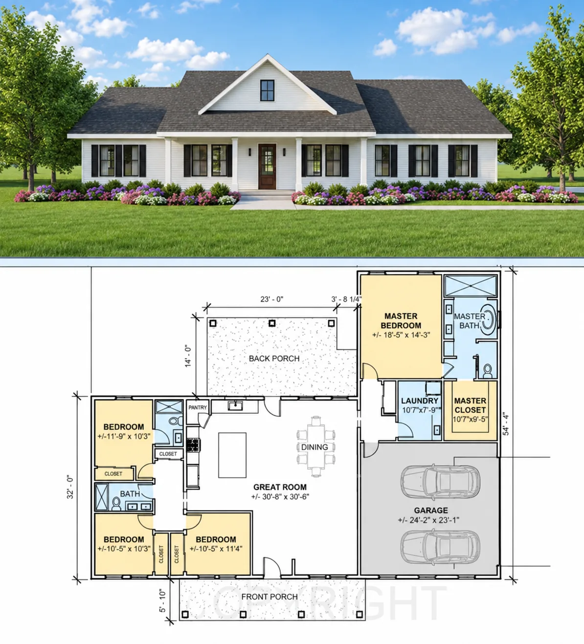 Country Estate Modern Farmhouse floor plan