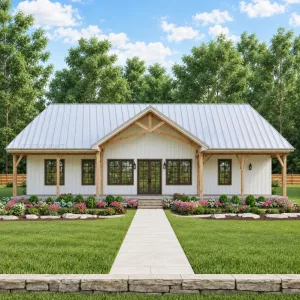 40x60 barndominium plans - exterior view