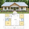 Farmhouse Barndominium 40x60 view 2
