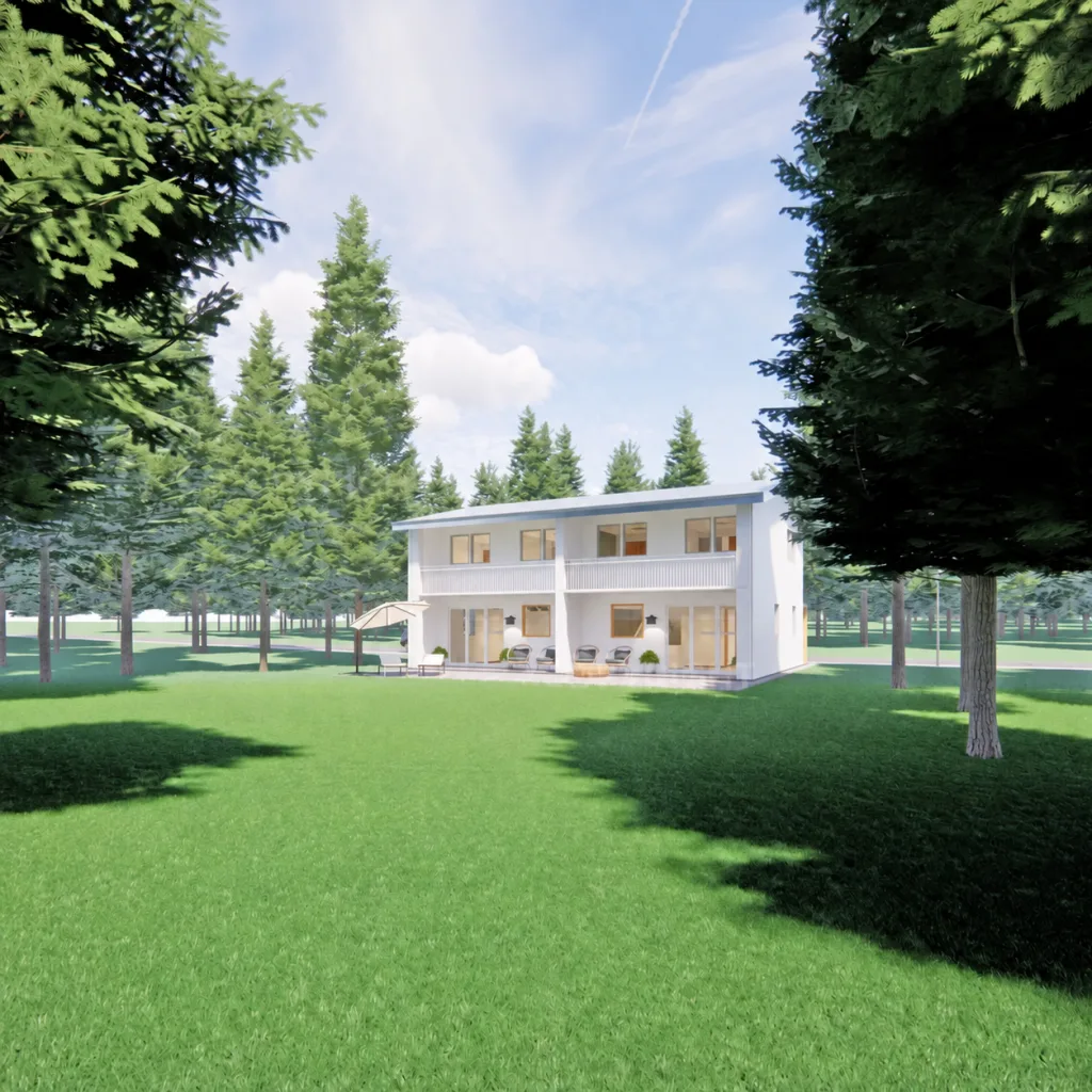Twin Pines Two-Level Duplex