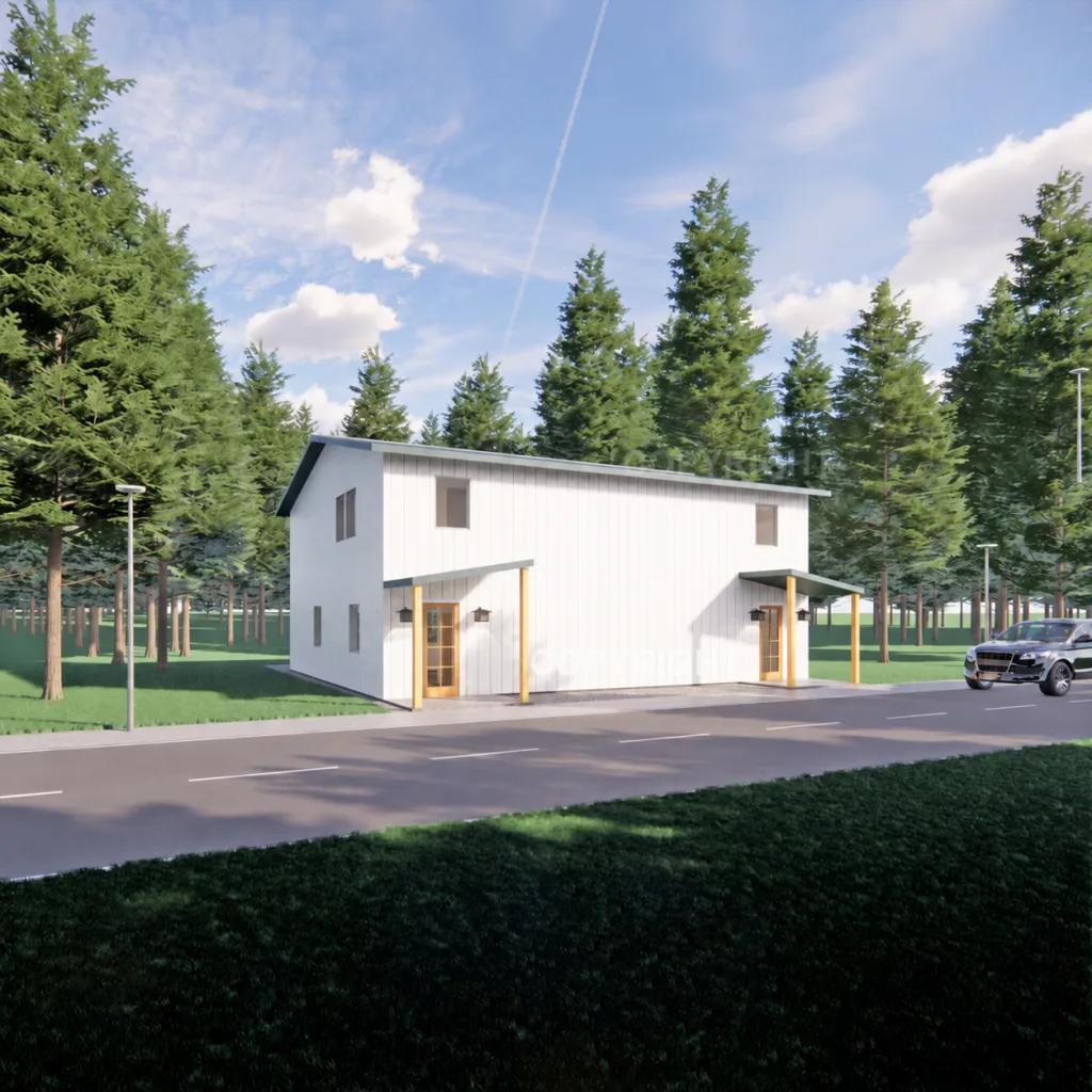 Twin Pines Two-Level Duplex