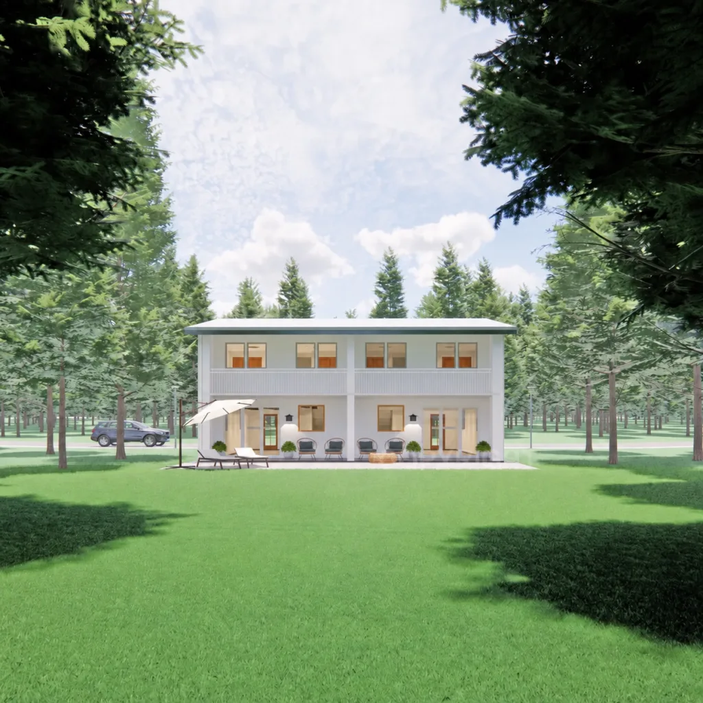 Twin Pines Two-Level Duplex