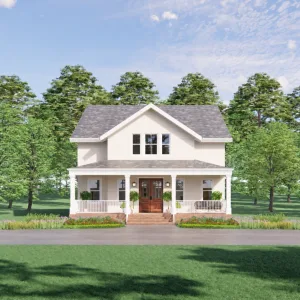 58x35 farmhouse plans - exterior view
