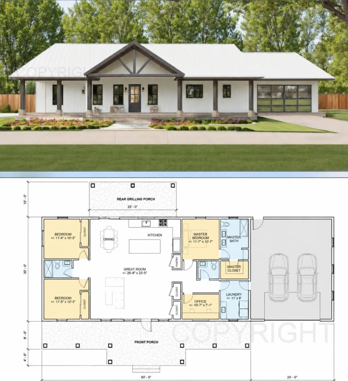Harvest Farmstead Modern Farmhouse floor plan