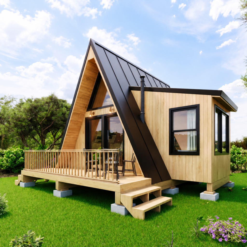 A-Frame Cabin, 24x20, A-Frame house plan