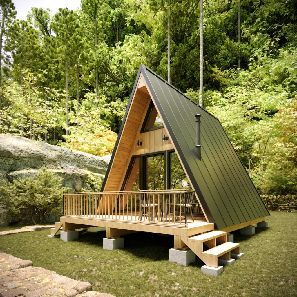 Modern A-Frame Cabin, 16x25