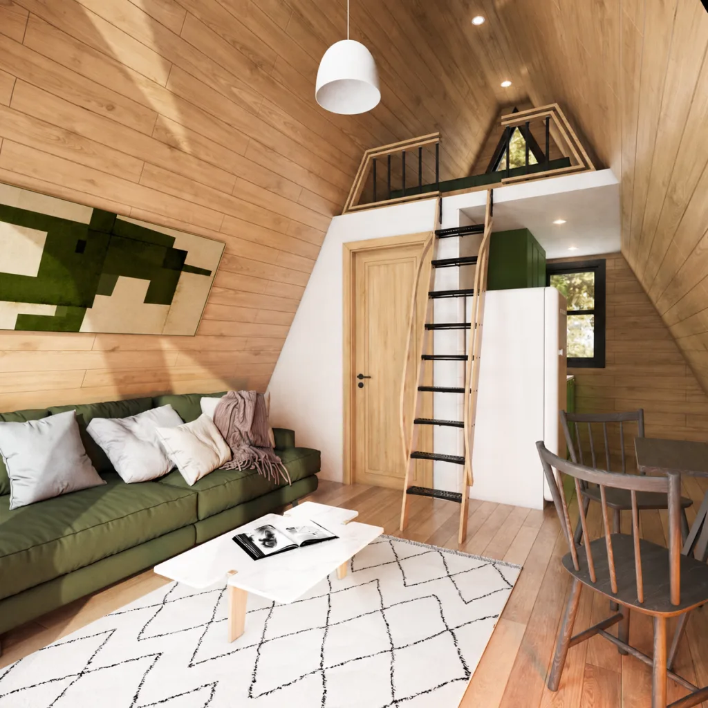 Modern A-Frame Cabin, 16x25