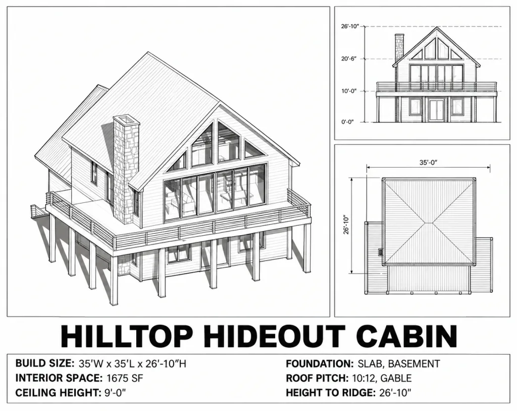 Hilltop Hideout, 35x35