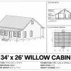 Willow Cabin, 26x34 view 2