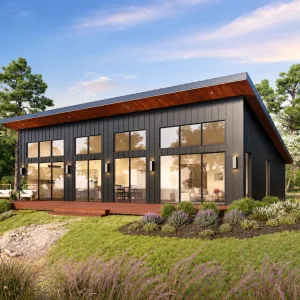 40x50 cabin plans - exterior view