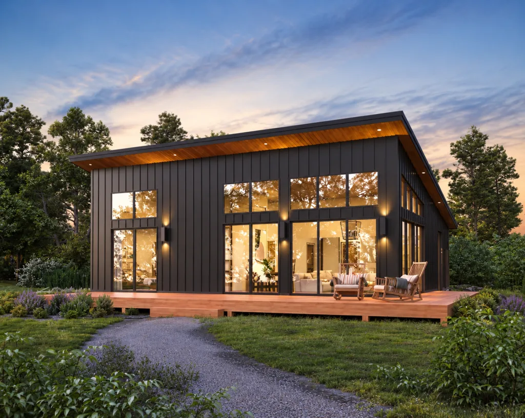 Modern Lean Cabin, 32x38