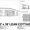 Modern Lean Cabin, 32x38 view 2