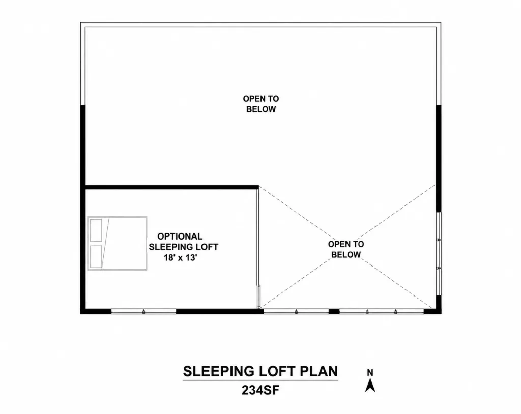 Modern Lean Cabin, 32x38