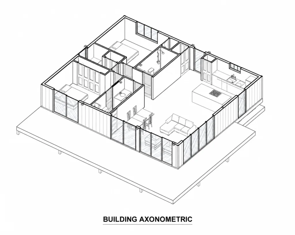 Modern Lean Cabin, 32x38