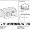 Modern Barn House, 20x32 view 2