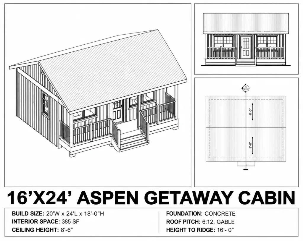 Aspen Cabin, 16x24