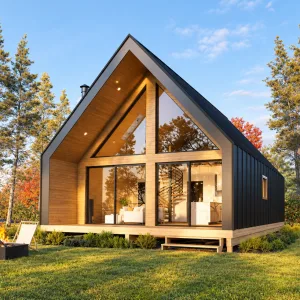 24x36 a-frame plans - exterior view