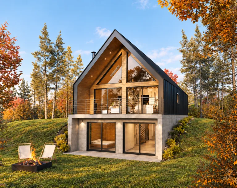 Nordic Cabin with Walkout Basement, 24x36