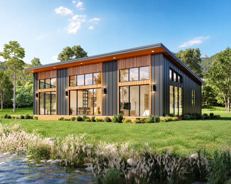 Modern Lean Cabin, 30x50