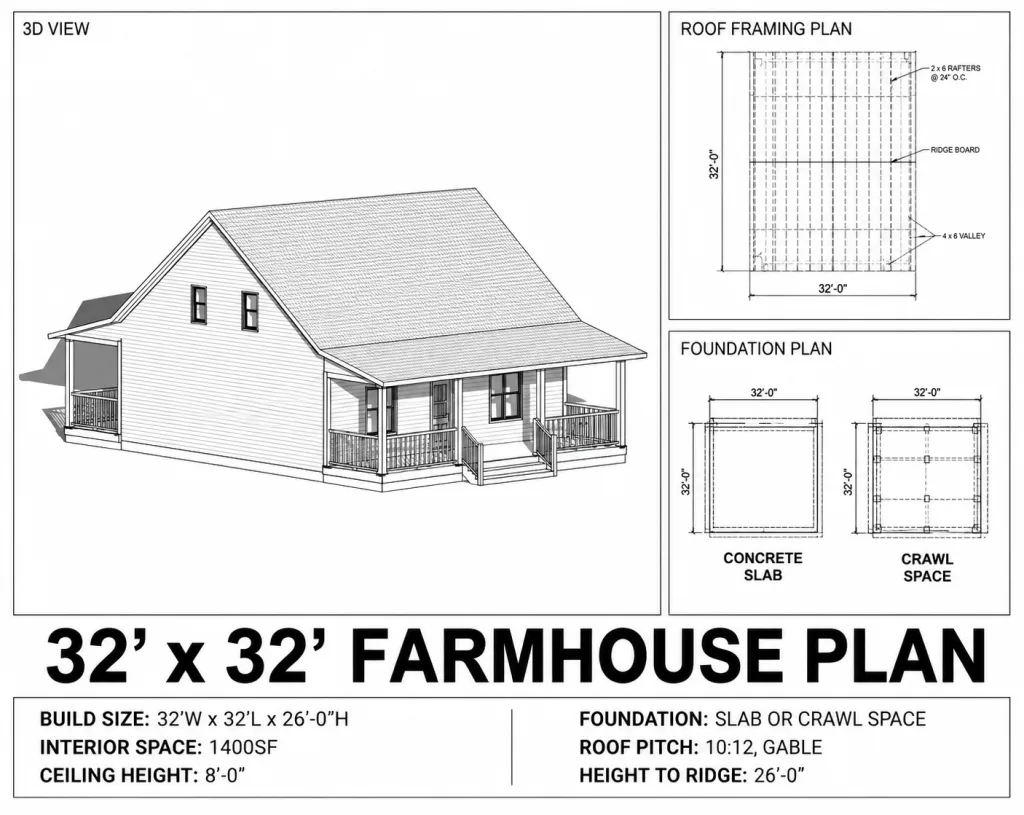 Modern Farmhouse, 32x32