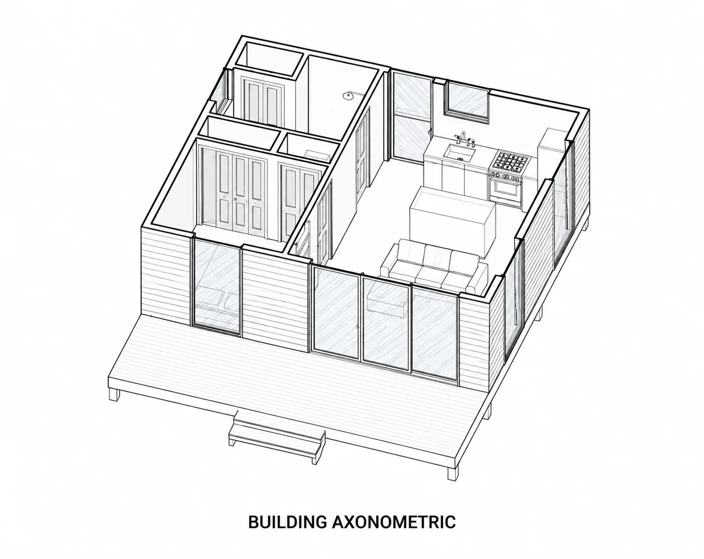 Lean Cottage ADU, 20x24 floor plan