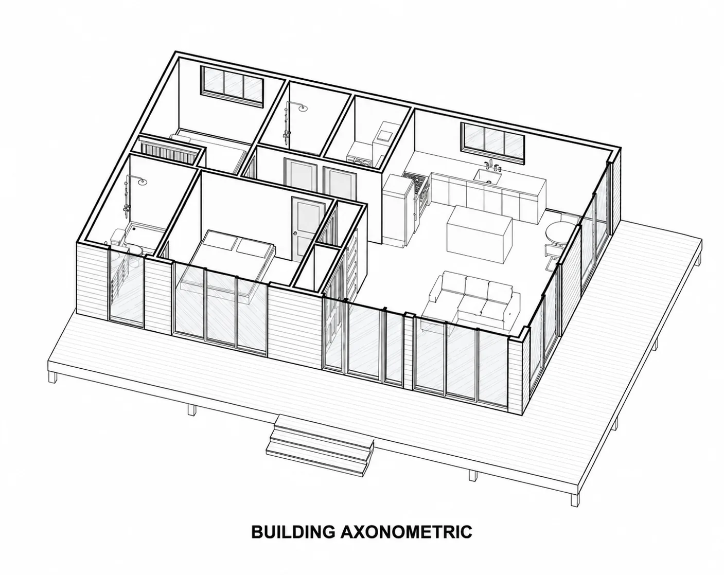 Lean Cabin, 24x36 floor plan