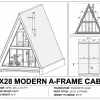 Modern A-Frame Cabin, 20x28 view 3