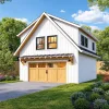 Two-Car ADU Garage Loft, 24x24 view 1