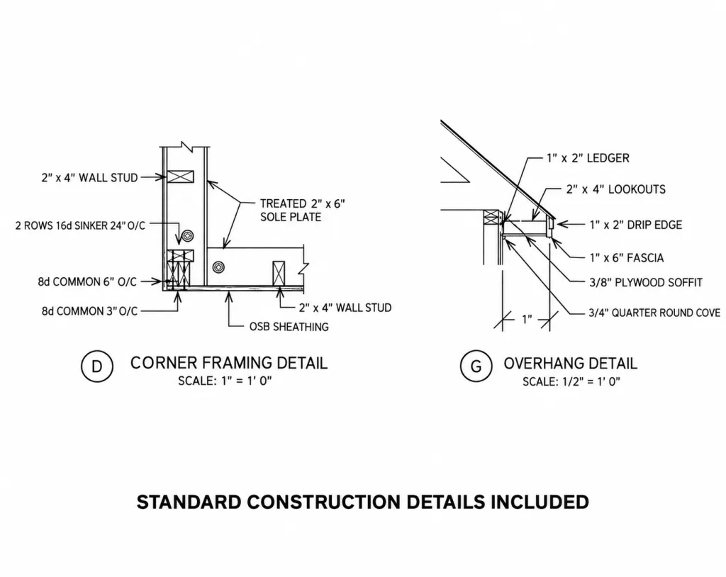 Two-Car ADU Garage Loft, 24x24