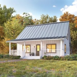 32x32 cottage plans - exterior view