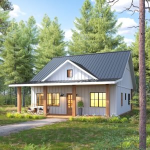 30x30 cottage plans - exterior view