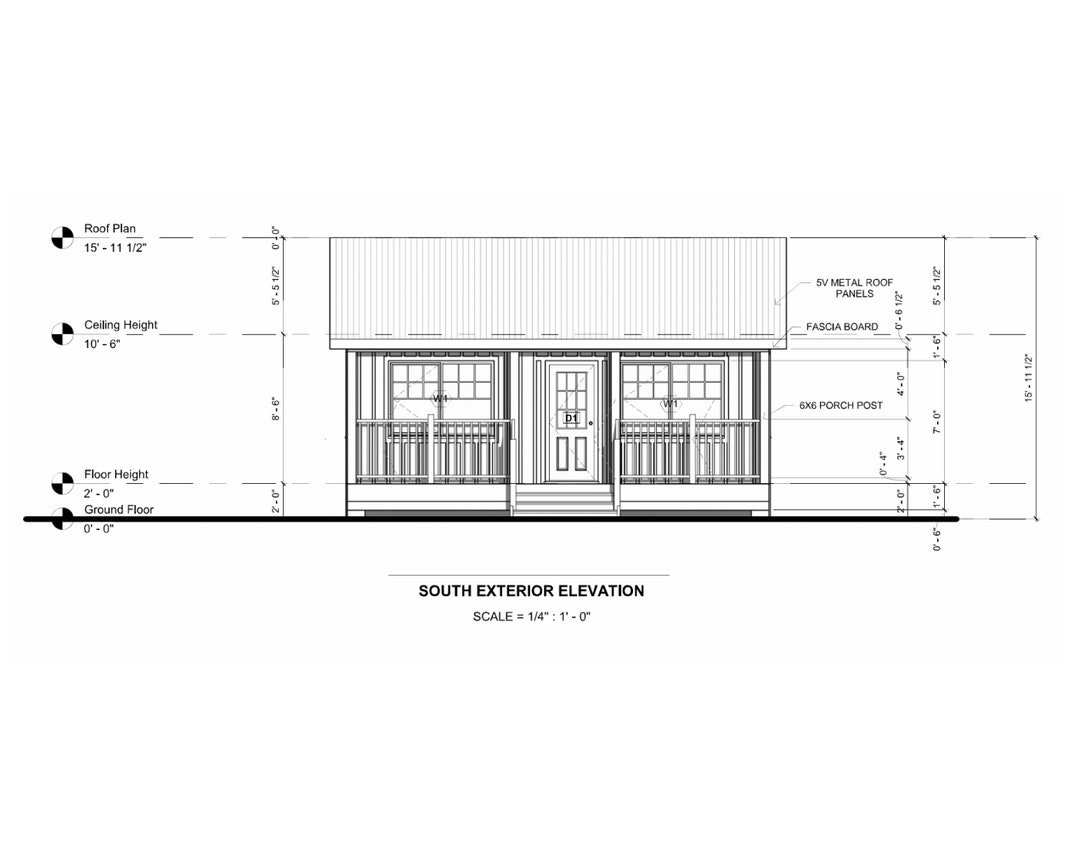 Aspen Cabin, 16x24 floor plan