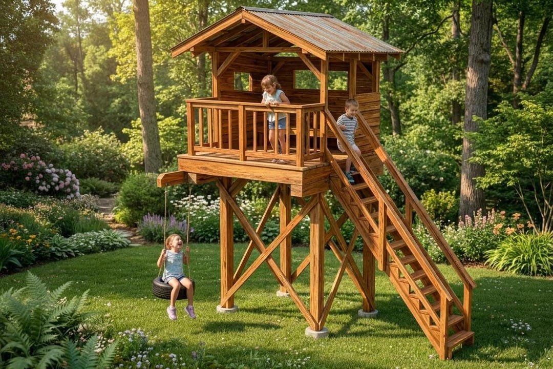Backyard Treehouse Plans floor plan