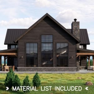 67x53 barn house plans - floor plan and elevation