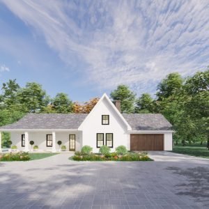 70x32 farmhouse plans - exterior view
