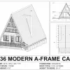 Modern A-Frame Cabin, 24x36 view 2