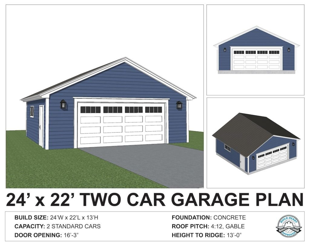 Detached Two-Car Garage, 24x22