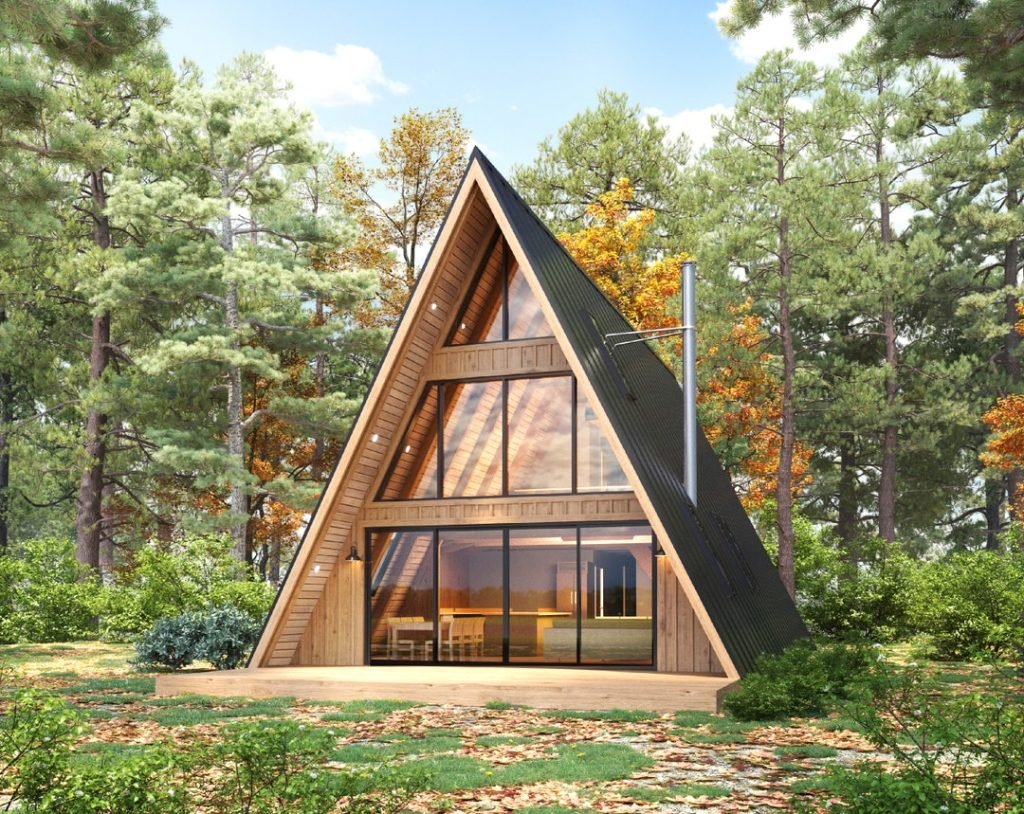 Large Modern A-Frame Cabin, 28x46