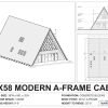 Large Modern A-Frame Cabin, 36x58 view 2