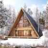 Large Modern A-Frame Cabin, 36x58 view 1