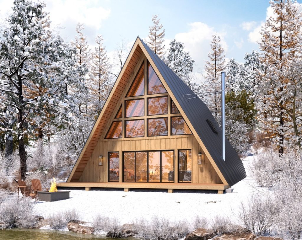 Large Modern A-Frame Cabin, 36x58