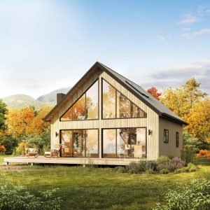 28x28 cabin plans - exterior view