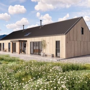 86x39 modern home plans - exterior view